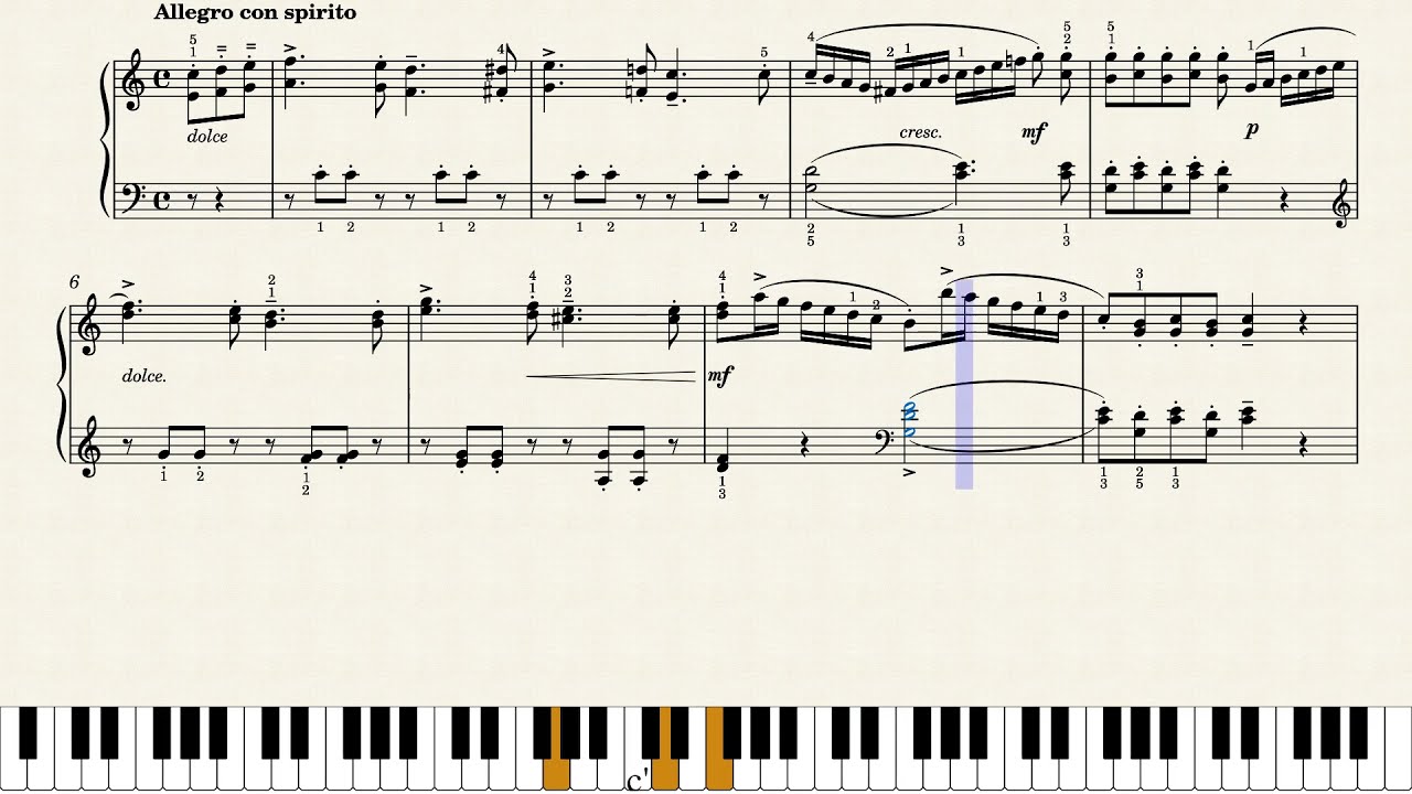 클라우 소나티네 Op.55 3번 1악장 | Kuhlau Sonatina Op.55 No.3 I. Allegro con spirito