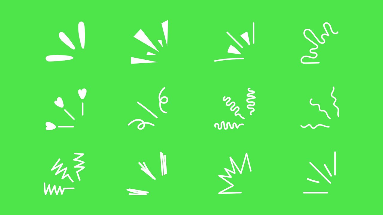 doodle green screen/ animation green screen #20