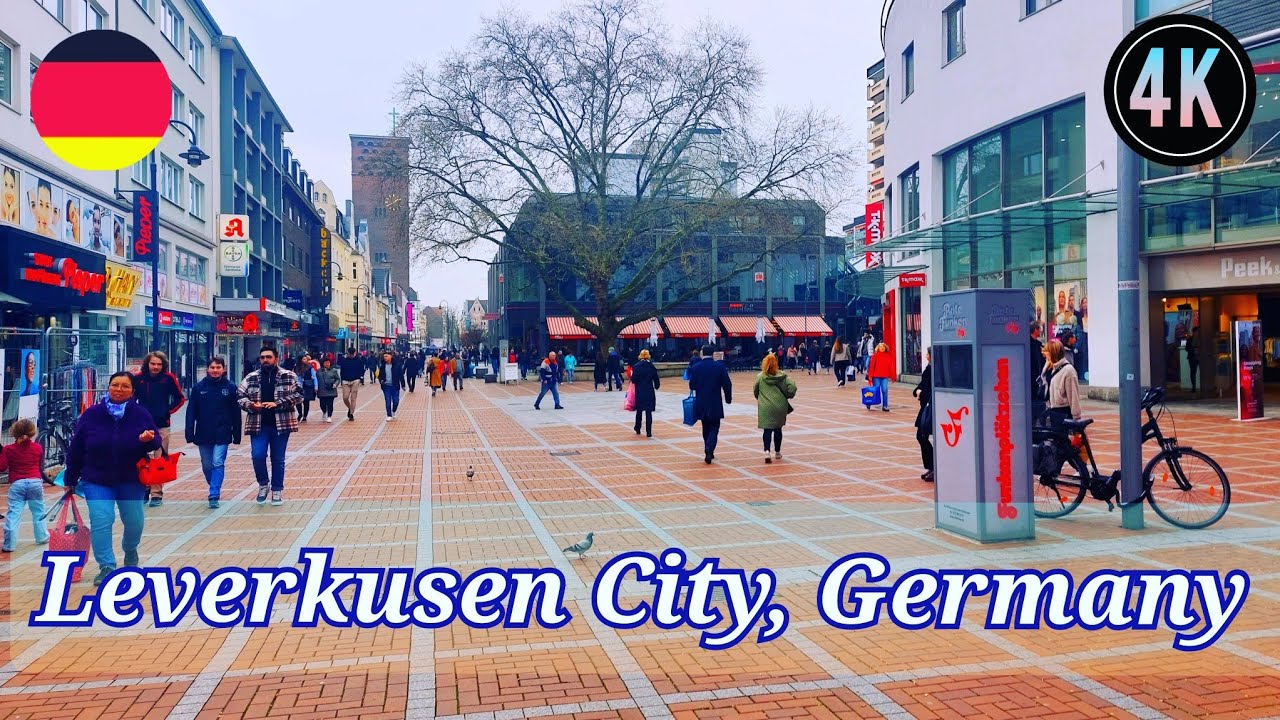 leverkusen City, Germany/Walking Tour in Leverkusen 4k