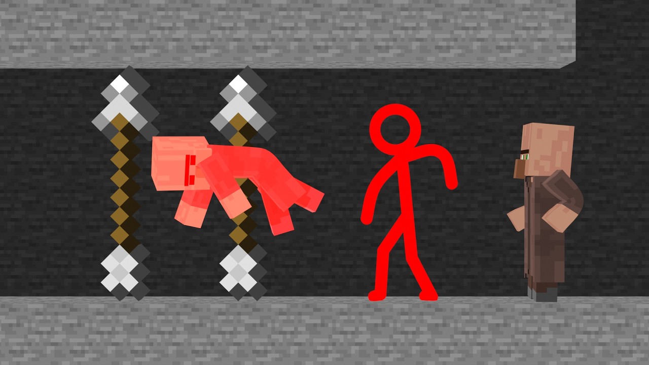 Stickman Inside Minecraft Factory 2