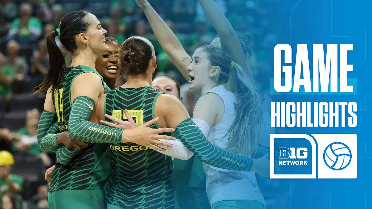 Oregon at Maryland | Highlights | Big Ten Volleyball | 11/28/2025