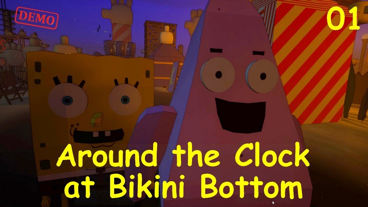 Around The Clock at Bikini Bottom Private Demo Gameplay Playthrough Part1 (Glove world)