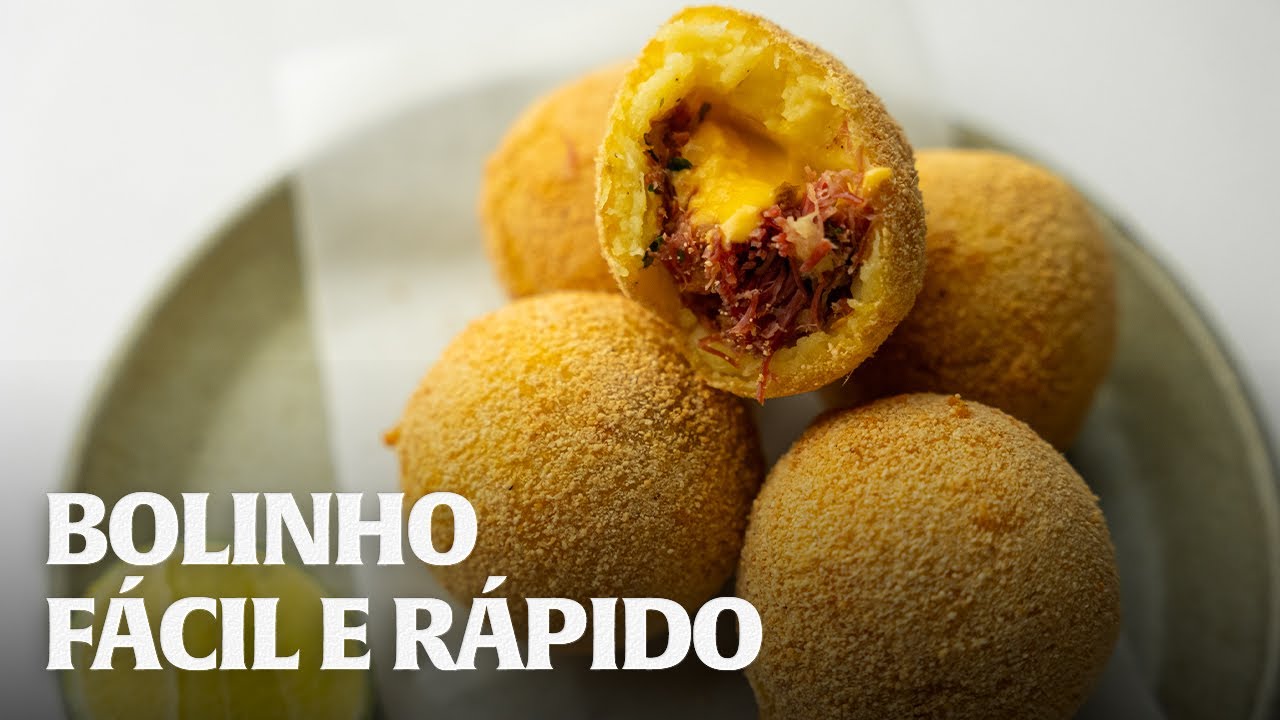 BOLINHO MUITO FÁCIL DE MANDIOCA COM CARNE SECA!