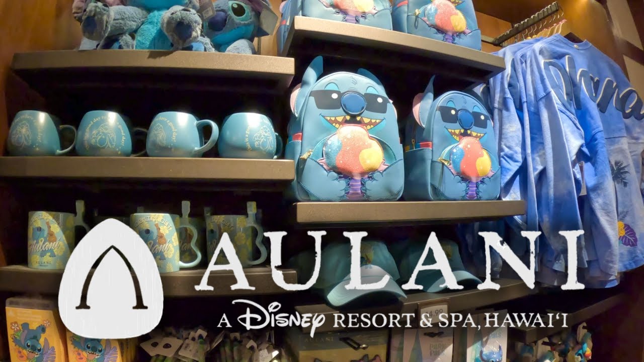 Disney's AULANI HAWAII Resort Stores Shopping For Loungefly and more Stitch and Angel Moana Maui