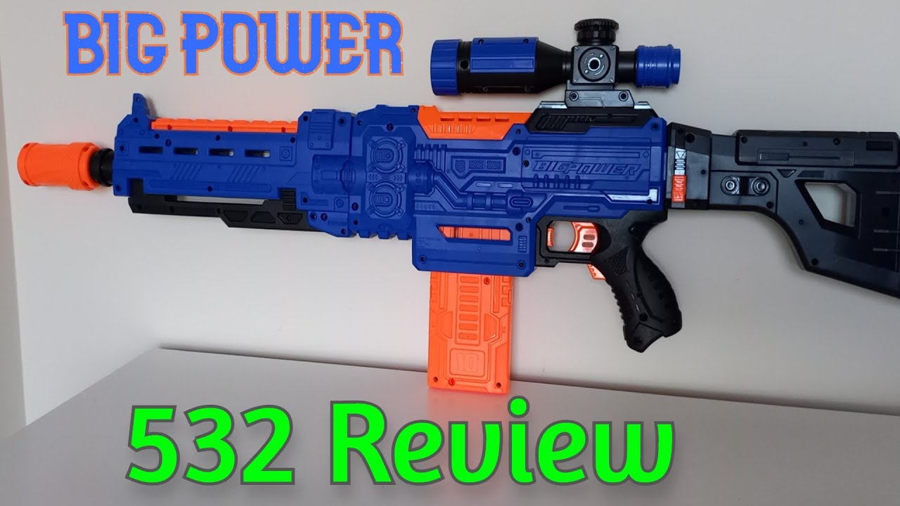 Big Power Electric BIG 532 Review+Unboxing Nerf Sniper 