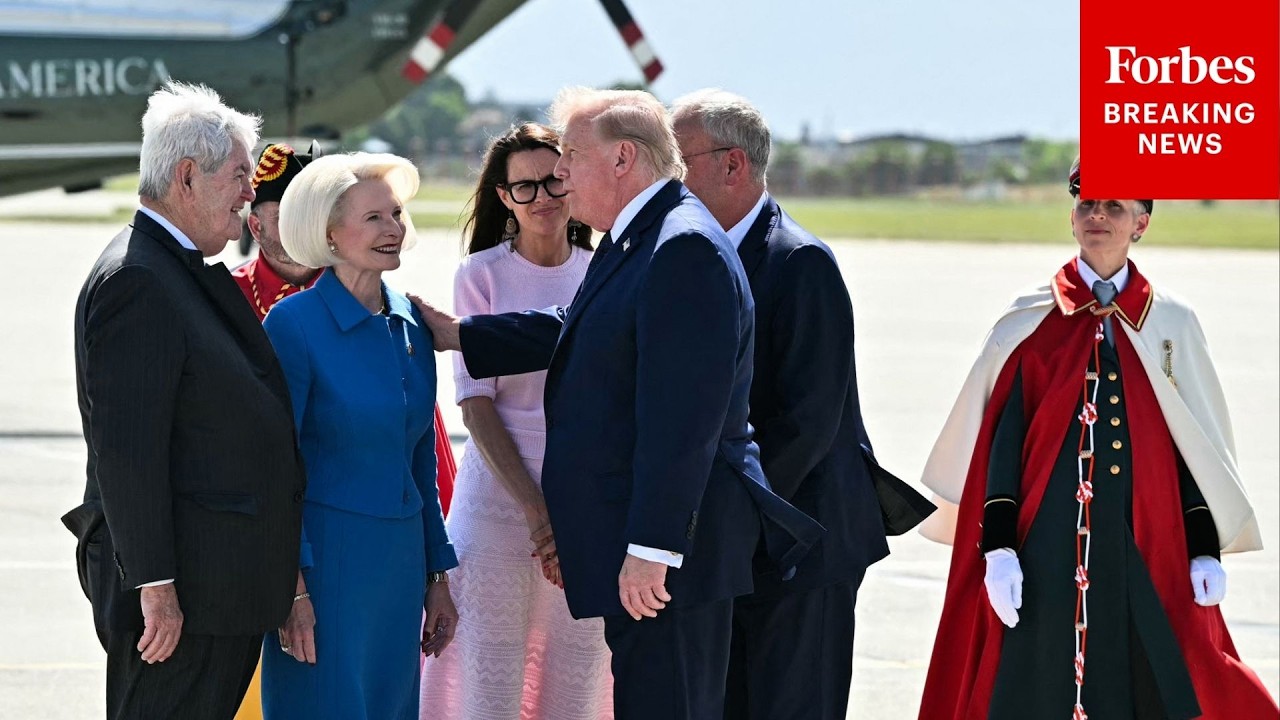 BREAKING NEWS: President Trump Arrives In Geneva, Switzerland Ahead Of The G7 Summit
