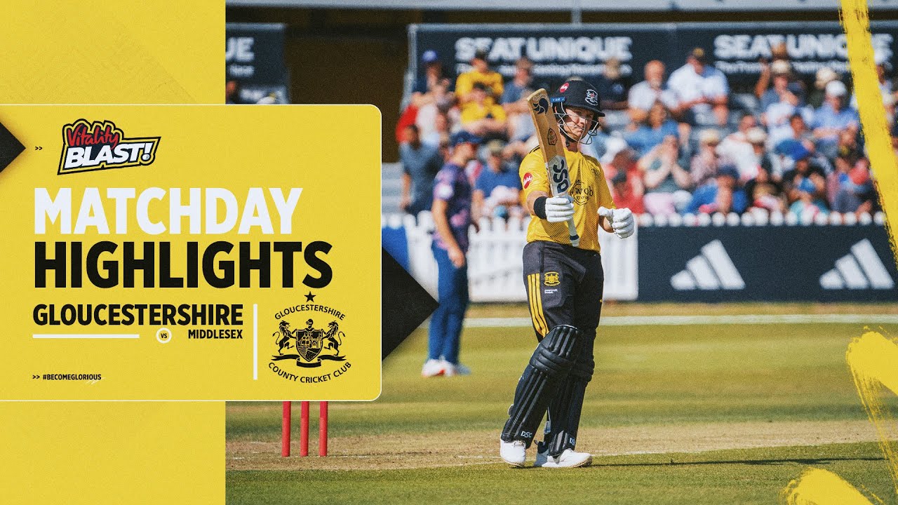 HIGHLIGHTS | D'Arcy Short hits 83 as Gloucestershire win | Glos v Middlesex | Vitality T20 Blast