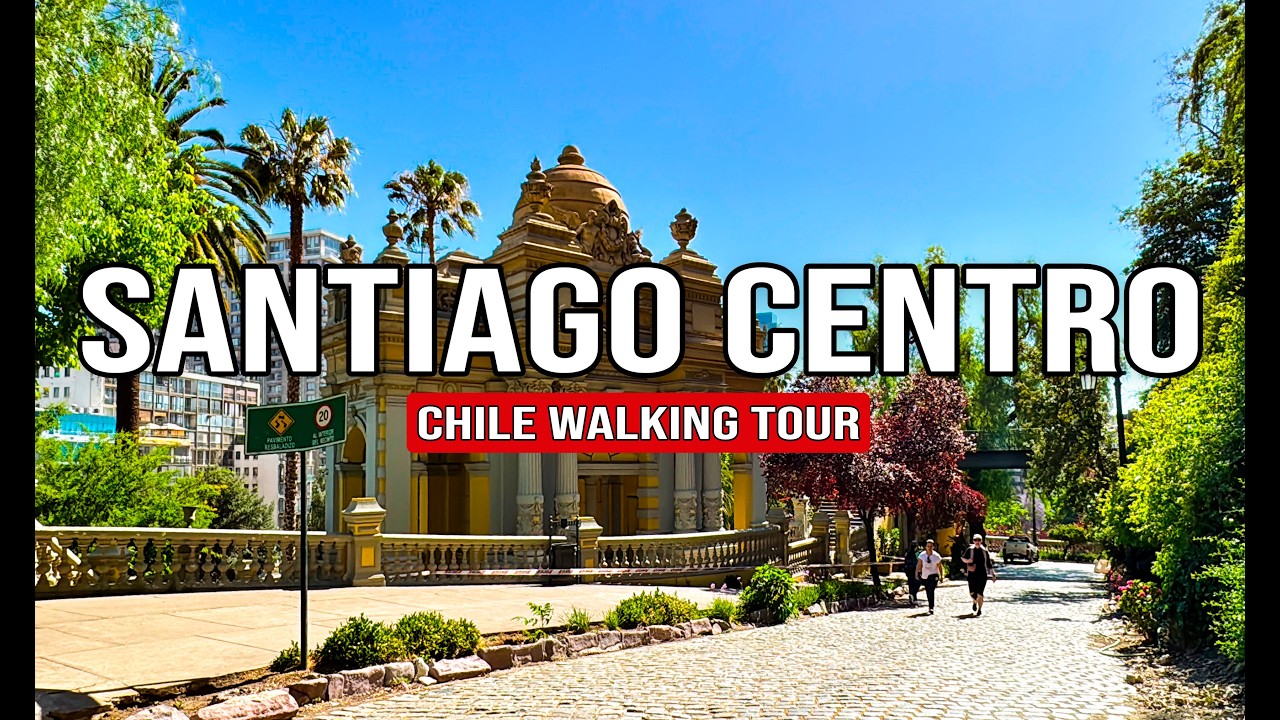 Subiendo el Cerro Santa Lucía | Santiago 🇨🇱 | Chile Walking Tour