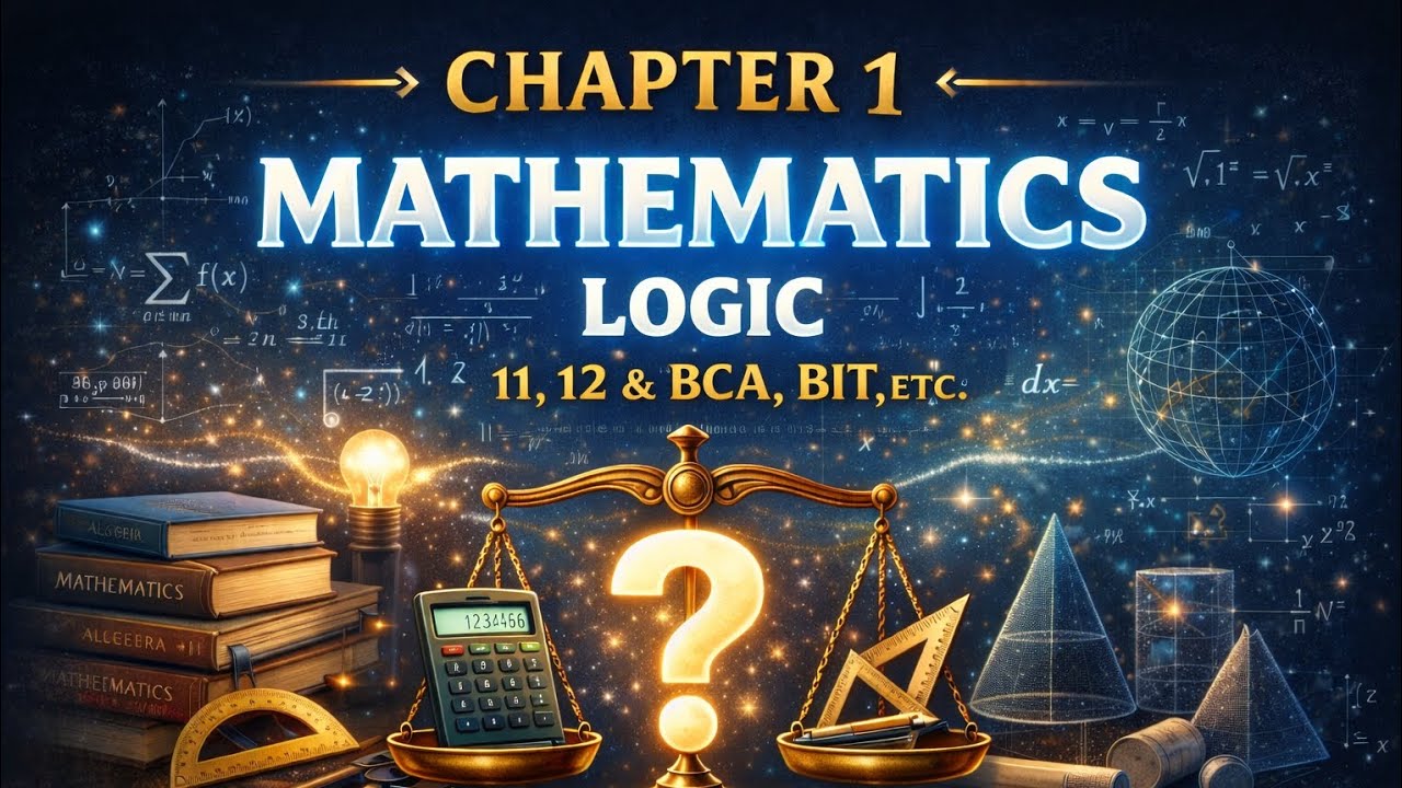 📘 Chapter 1: Logic | Mathematics | Class 11, 12, BCA, BIT,etc #bca #maths #logic #11and12maths 