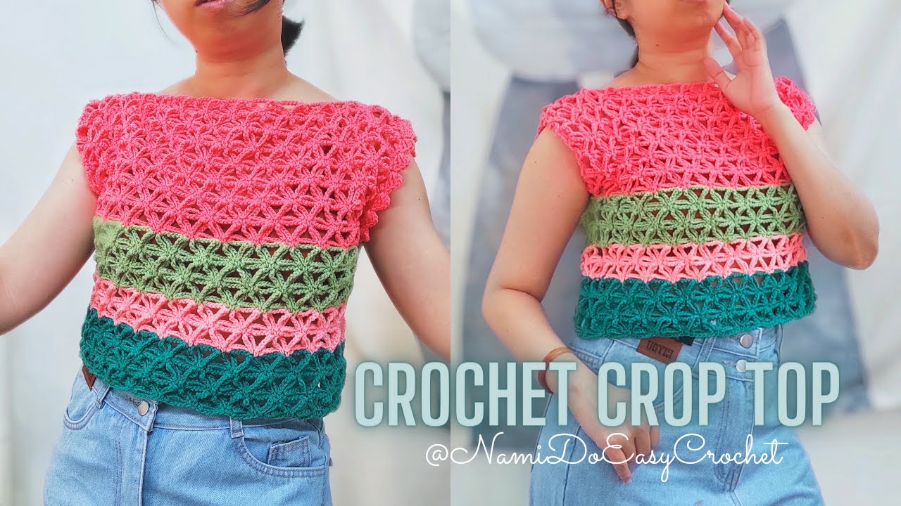 Easy Crochet: How to crochet crop top (PART 1) #crochet #easycrochet #crochetcroptop