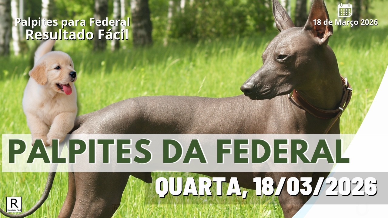 Palpite Federal Jogo do Bicho do dia 18/03/2026 - Resultado F&aacute;cil