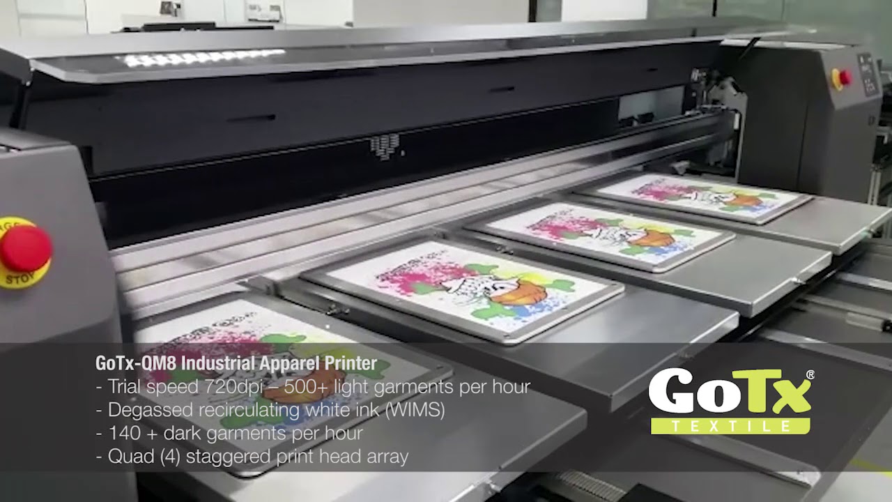 GoTx-QM8 Industrial High Speed Garment Printer