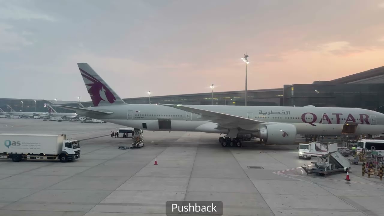Qatar Airways Al Mourjan Lounge and flight highlights | DOH - LHR | Business Class Qsuite |777-300ER