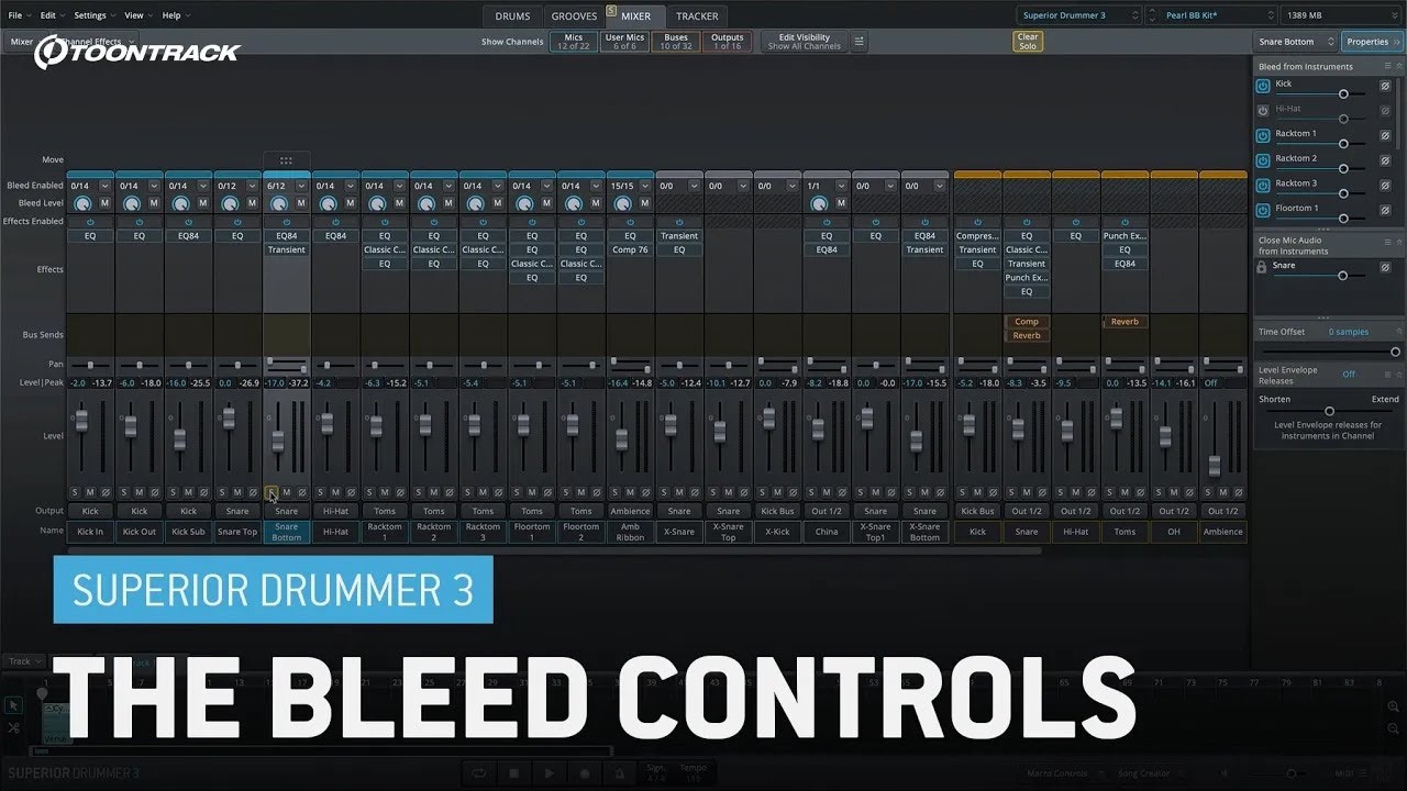 What You Wish You Could Do When Mixing Drums | Superior Drummer 3: The Bleed Controls