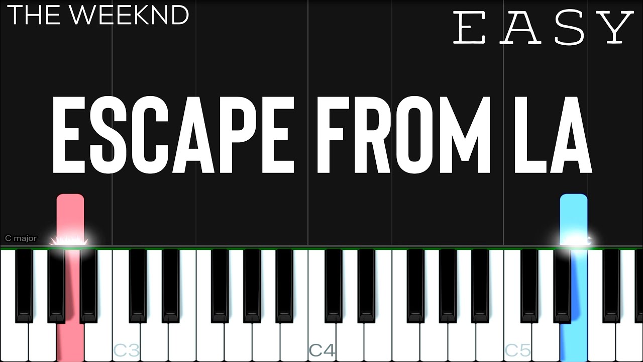 The Weeknd - Escape From LA | EASY Piano Tutorial