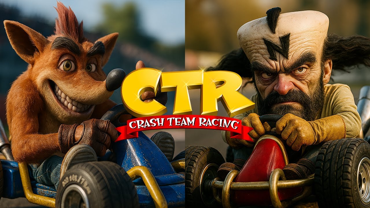 CTR (Crash Team Racing): All Characters Reimagined in Real Life with AI