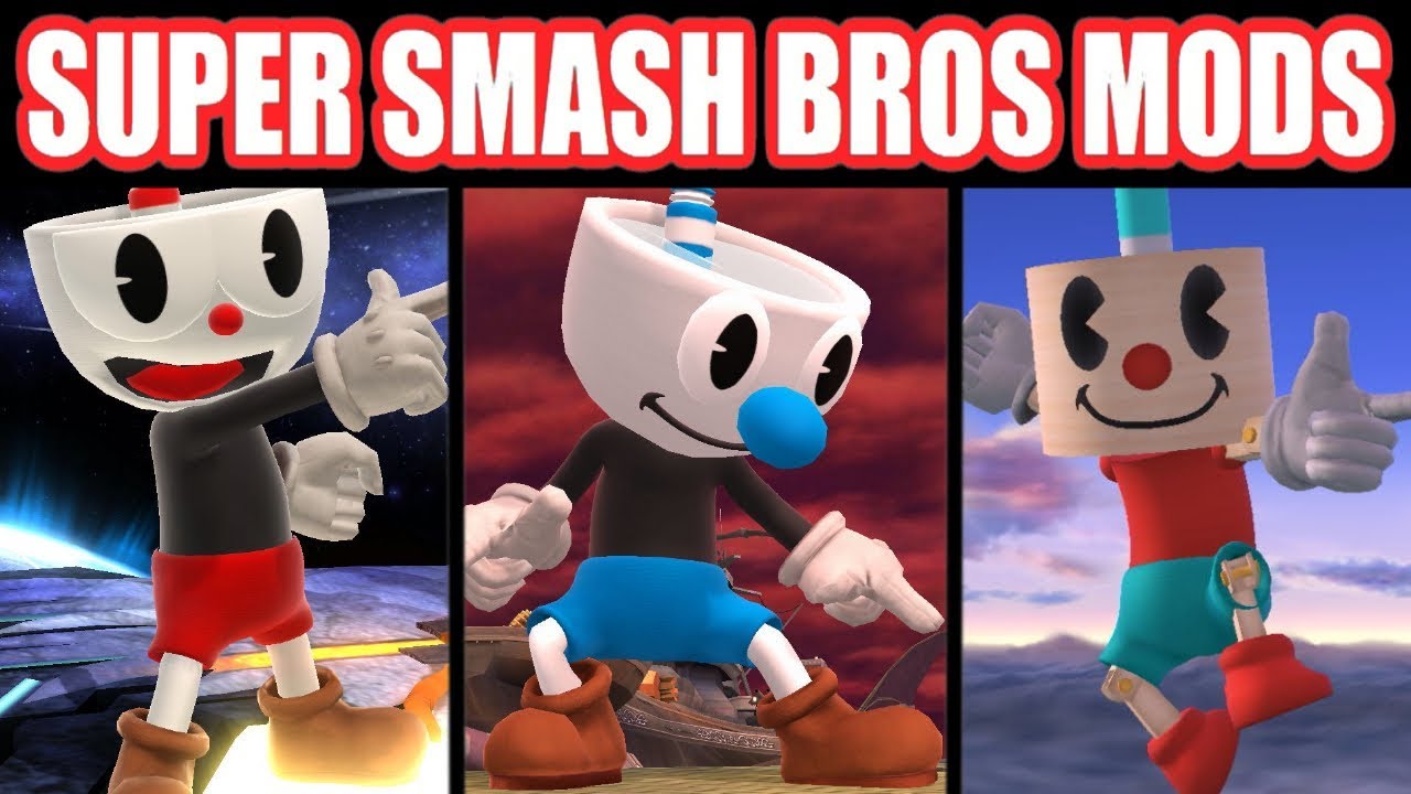 Cuphead, Mugman, Puphead and Super Smash Bros. Stadium - Super Smash Bros. Wii U Mods