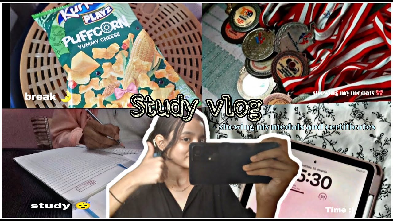 Study vlog as a CBSE 7th grader ✨🌱| + showing my medals and certificates 🌚👀|Prachi day vibes ||