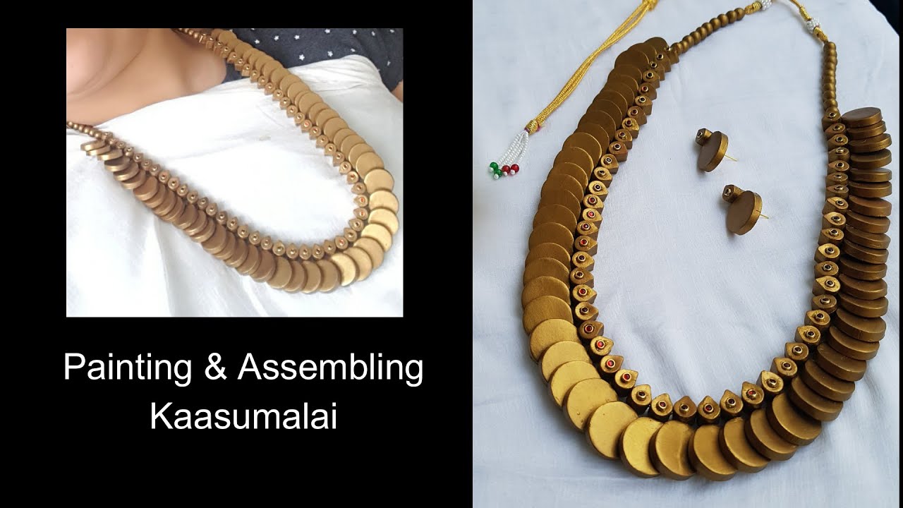 #Terracottajewellerymaking | 70 How to paint & assemble Terracotta Jewellery Kaasumalai? #Kaasumalai
