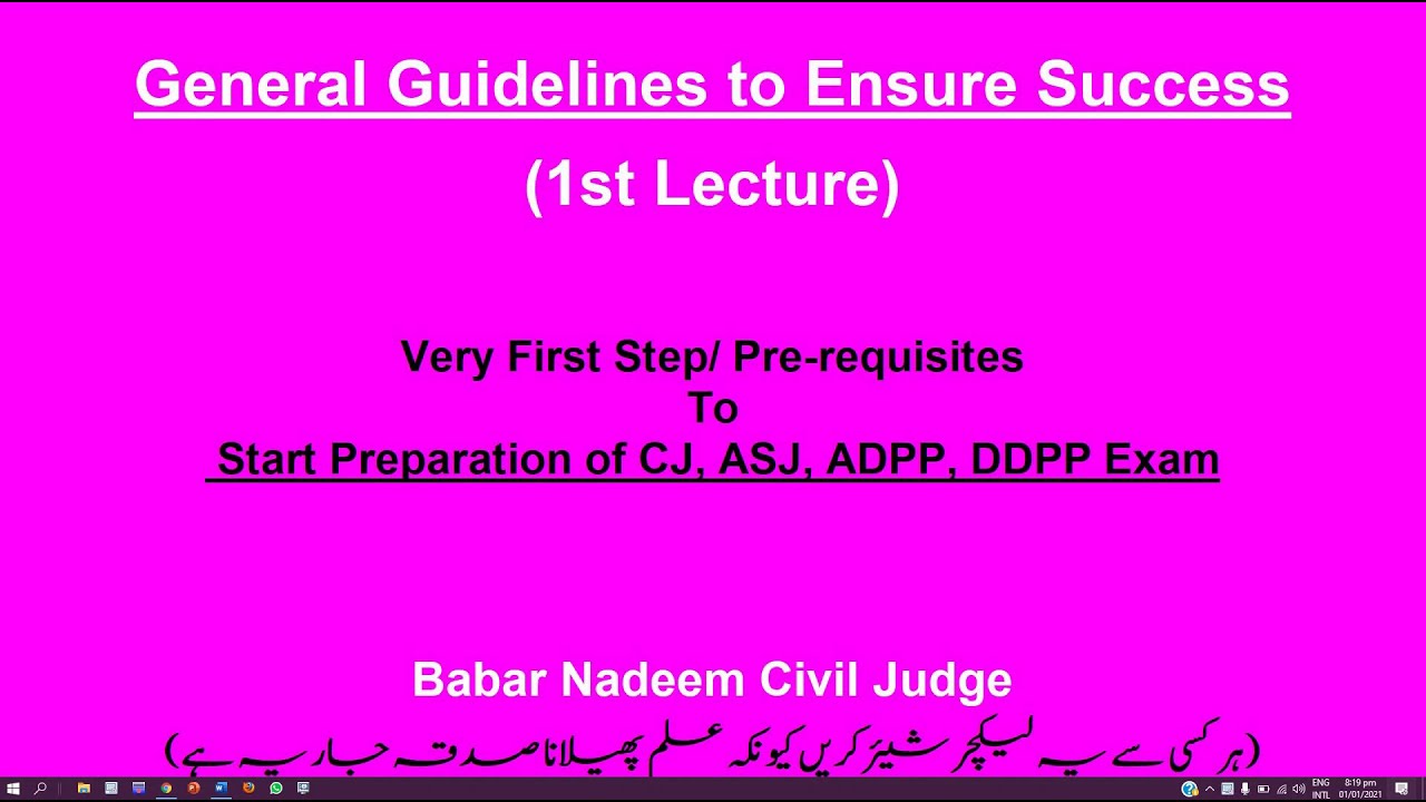 1-General guidelines (Very First Steps to Start CJ, ASJ, ADPP Exam Preparation)