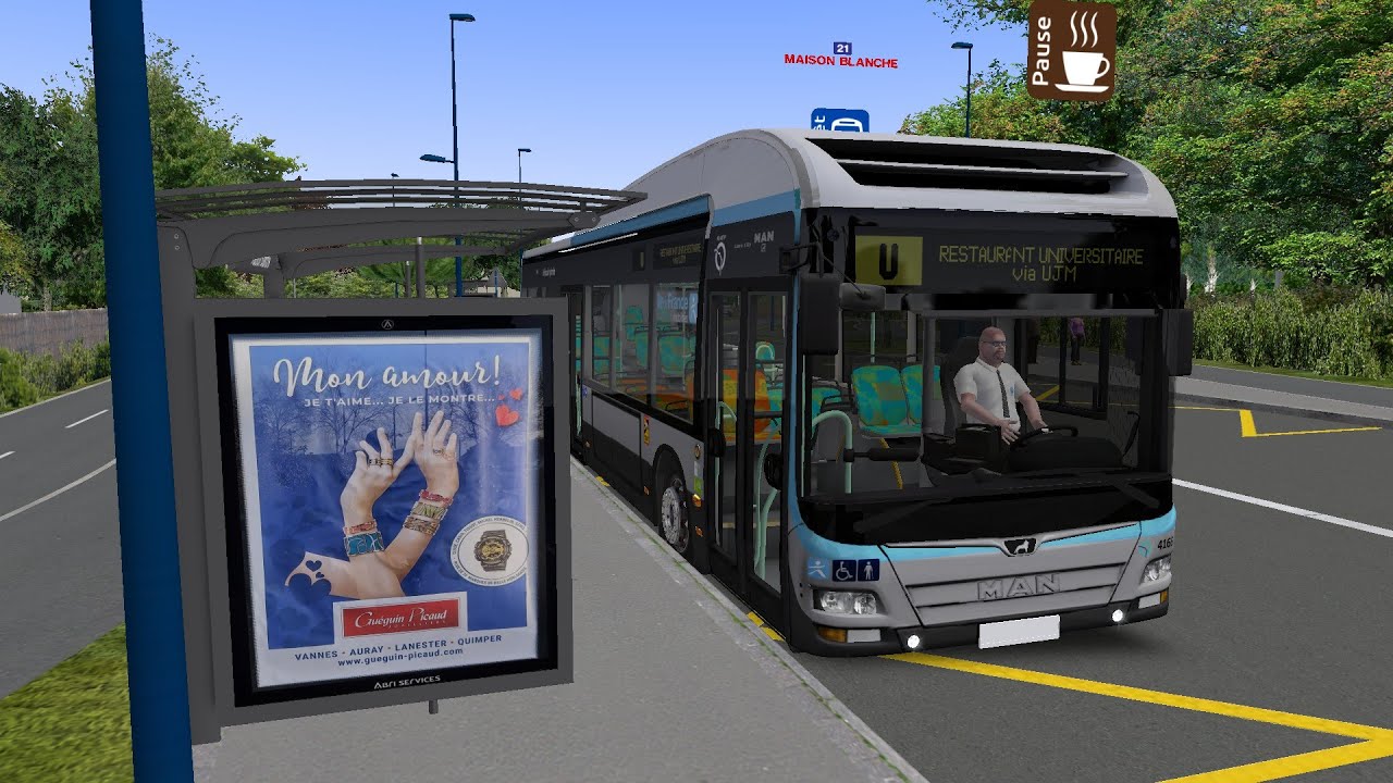 OMSI 2 Saint Servan ligne U Maison Blanche - Restaurant Universitaire