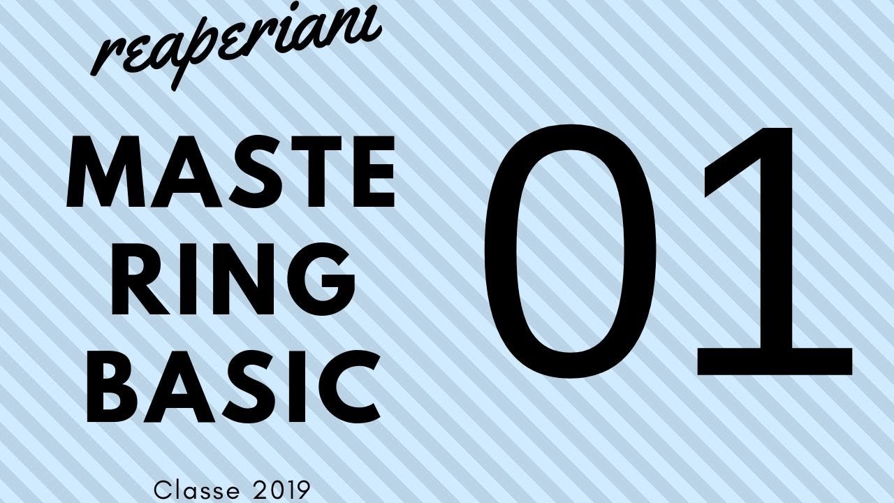 MASTERING BASIC  01 prepararsi all'esportazione mastering