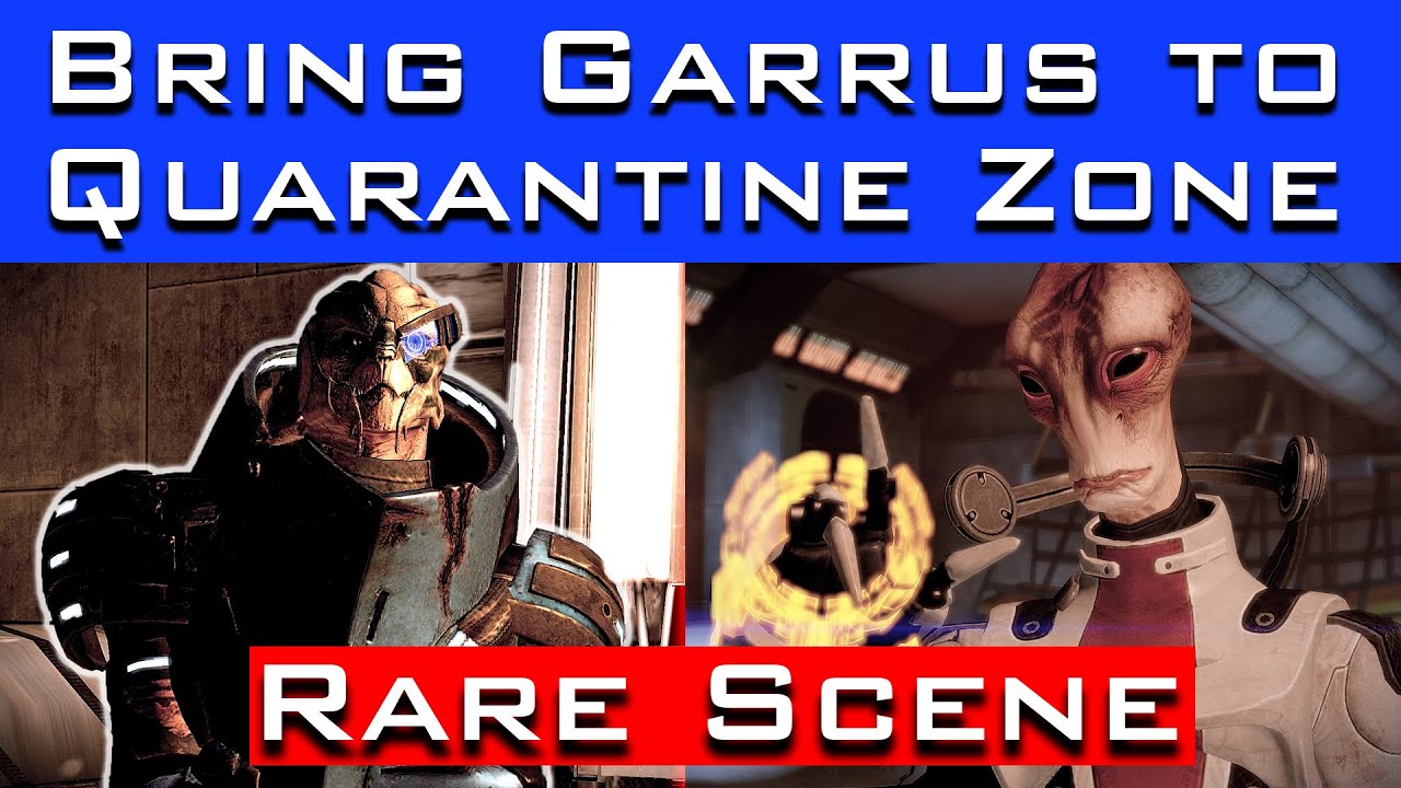 RARE Mass Effect 2 Scene - Bringing Garrus into the Quarantine Zone on Omega