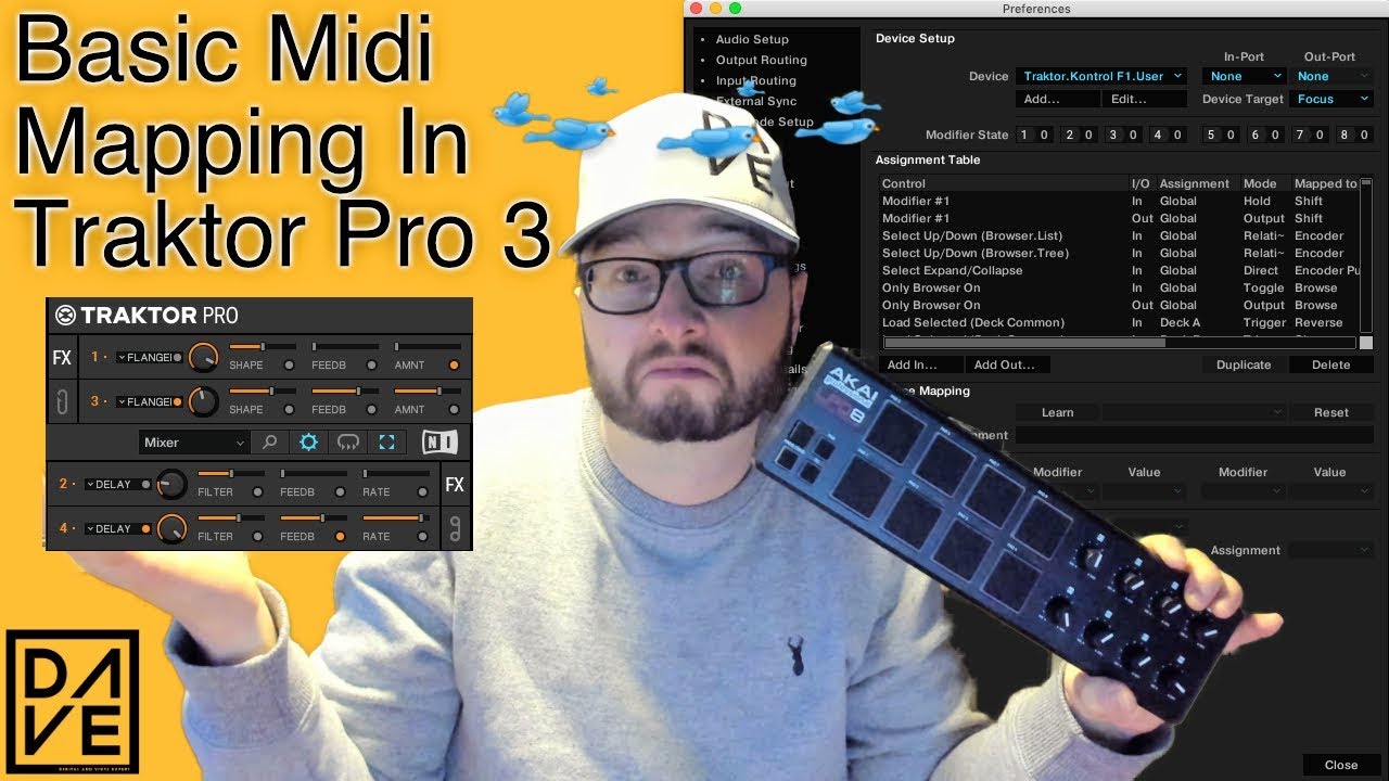 Базовое MIDI-сопоставление для Native Instruments Traktor Pro 3 — сопоставление эффектов 3 и 4
