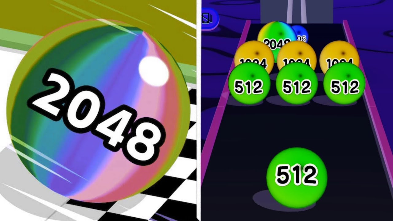 Ball Run 2048 🏀 vs Reverse Ball Speed Run Walkthrough , iOS Android Colour Run New Update part : 648