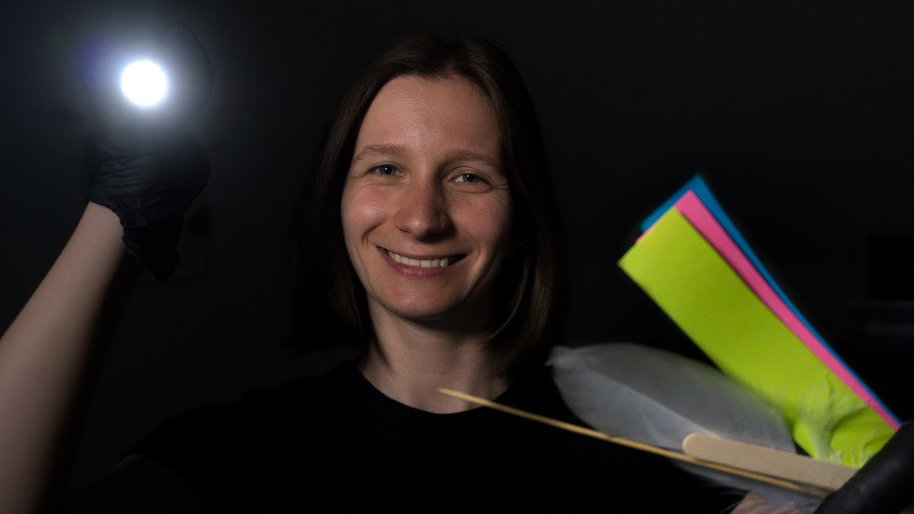 ASMR Cranial Nerve Exam in the Dark 🧠🔦 | Touch, Hearing, Vision, Smell and Taste