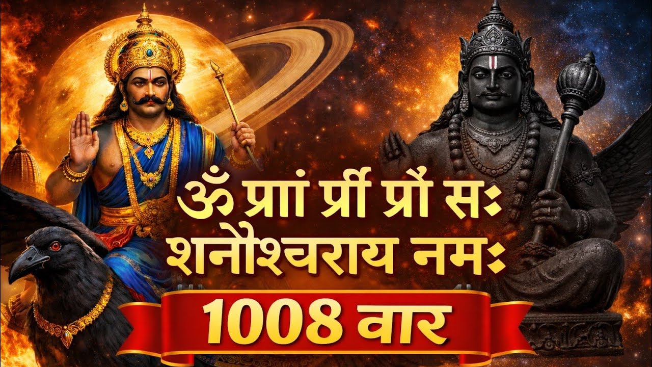 ॐ प्रां प्रीं प्रौं सः शनैश्चराय नमः | 1008 बार जाप | Shani Dev Mantra for Shani Dosh Protection 🙏