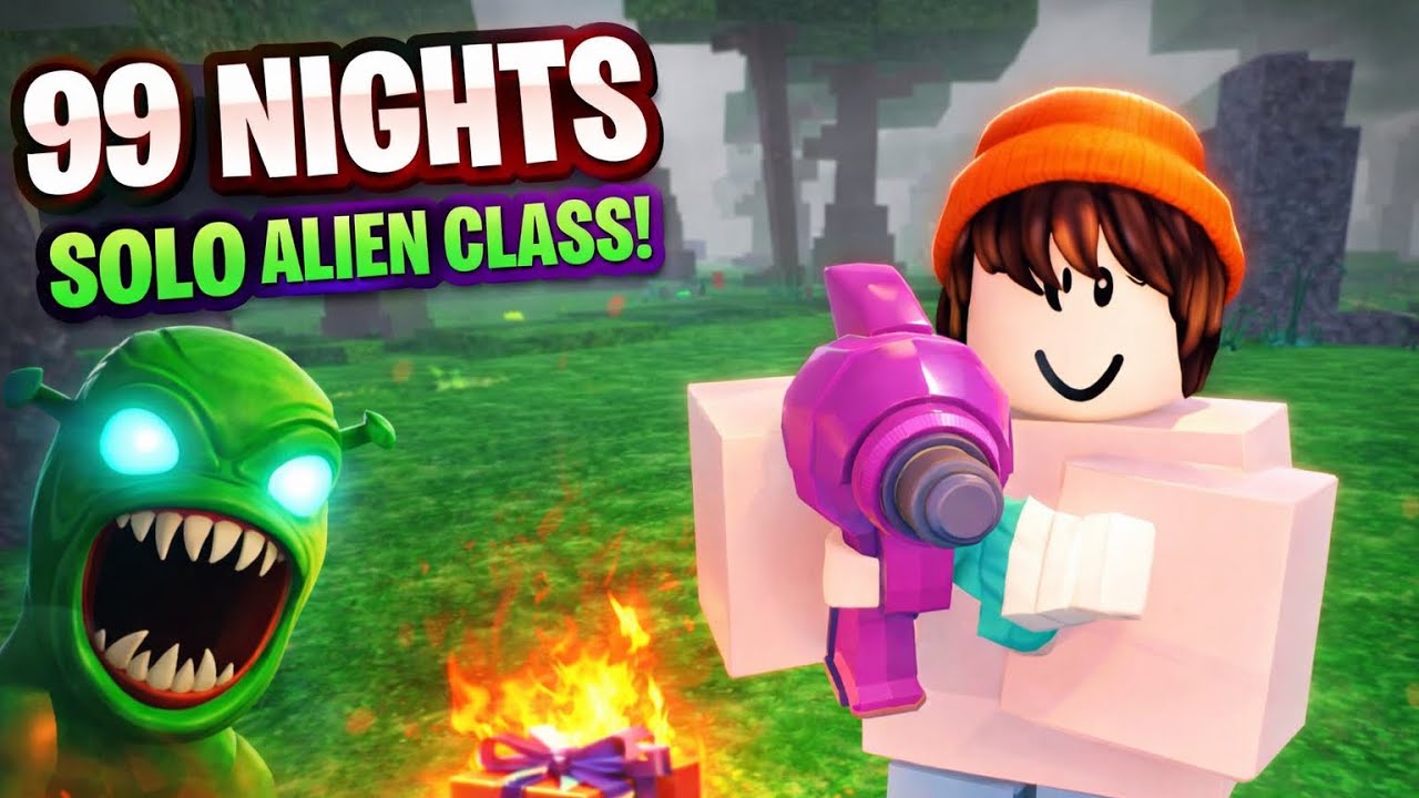 Solo play in 99 Nights in Alien class !!! In ROBLOX 