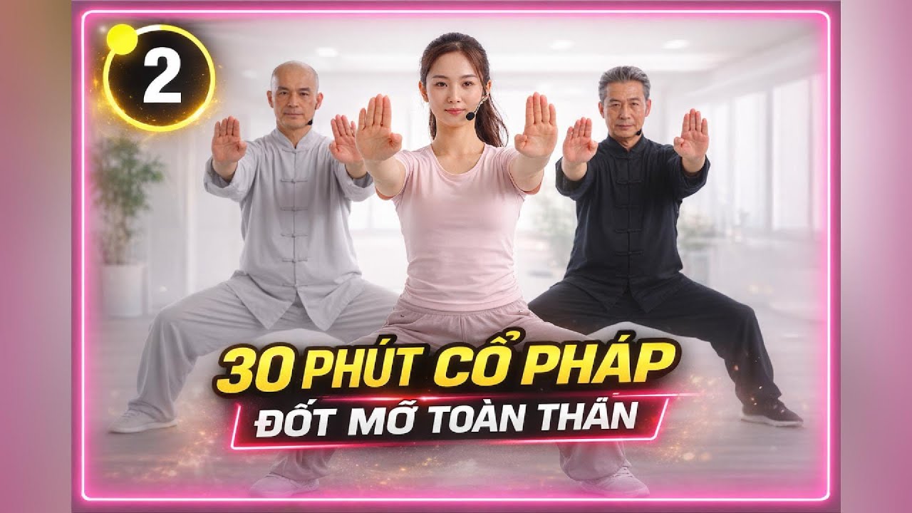 30 Phút Cổ Pháp Giảm Mỡ Toàn Thân | Tập Nhanh – Hiệu Quả Rõ Sau 7 Ngày.