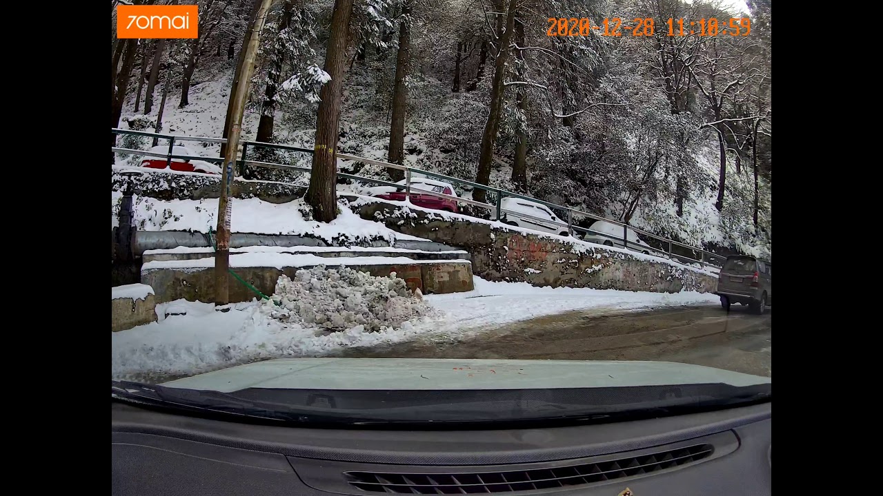 IGMC ROAD #SHIMLA #ROADfullOfSnow #snow Shimla life