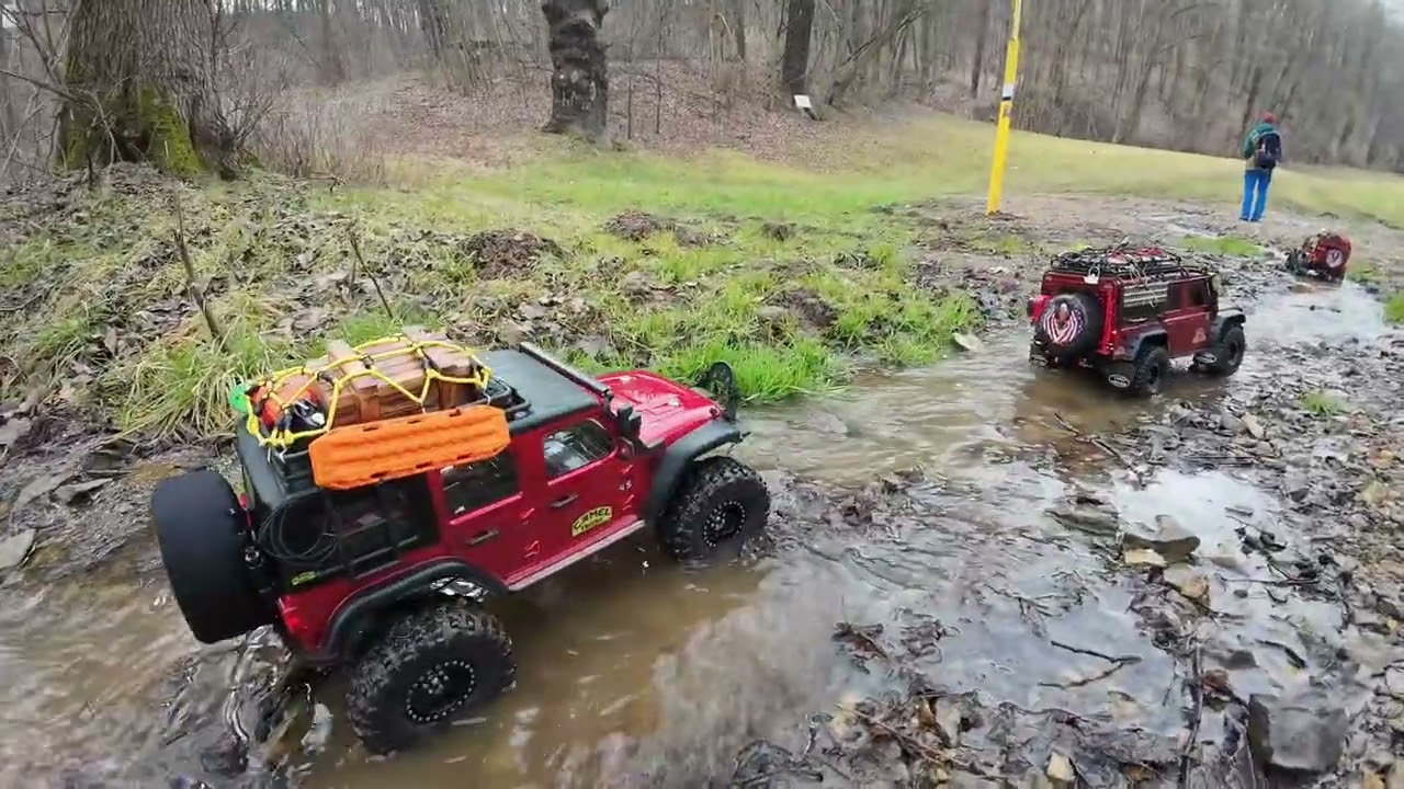 Traxxas Trx4 Land Rover Defender Amewi AMXRock Crosstrail RC Crawler im Lockwitzgrund bei Dresden
