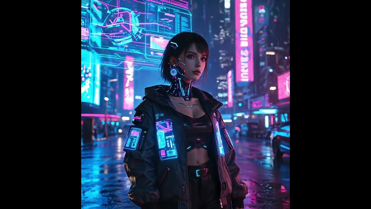 Cyberpunk Ambient Music for Focus 🌧️ Futuristic Rainy City 2 Hours