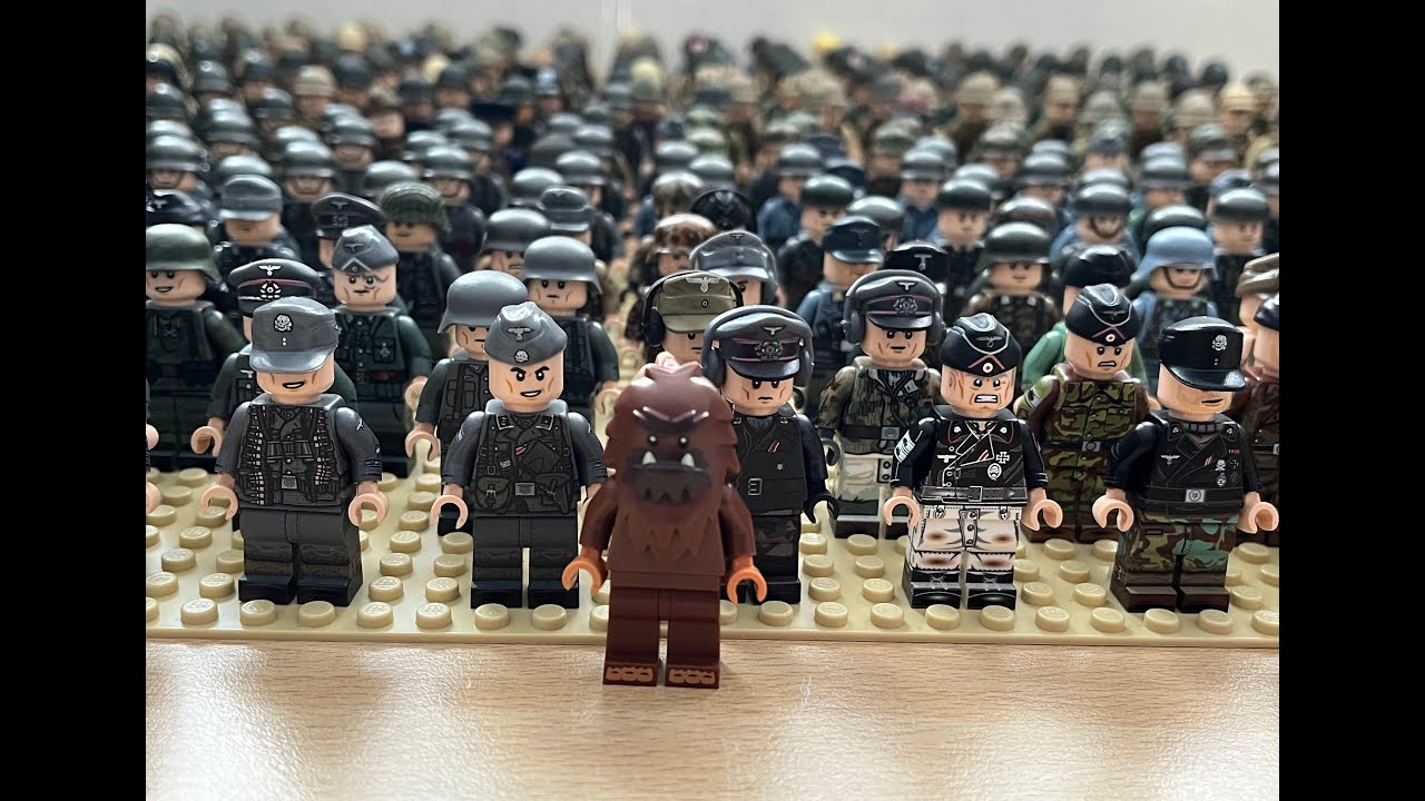 Massive Custom LEGO WW2 Minifigures Collection - 484 Minifigures on display! Brickmania TMC