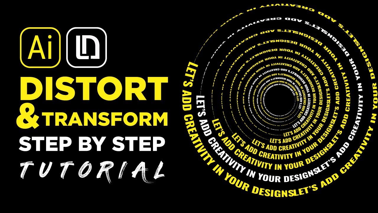 Typography with distort and transform effect | Typography illustrator | illustrator tutorial.