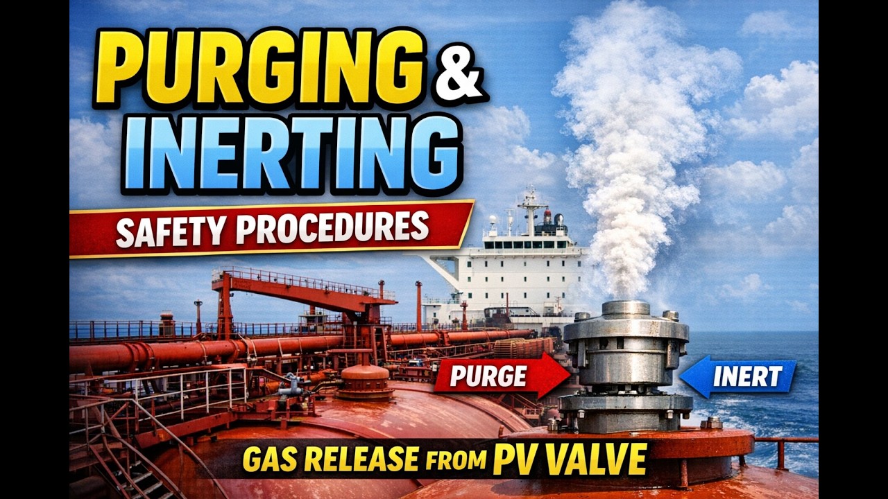 Inerting Purging Operation #ship #merchantnavy #offshore #videoviral #ship operations #beingmariner