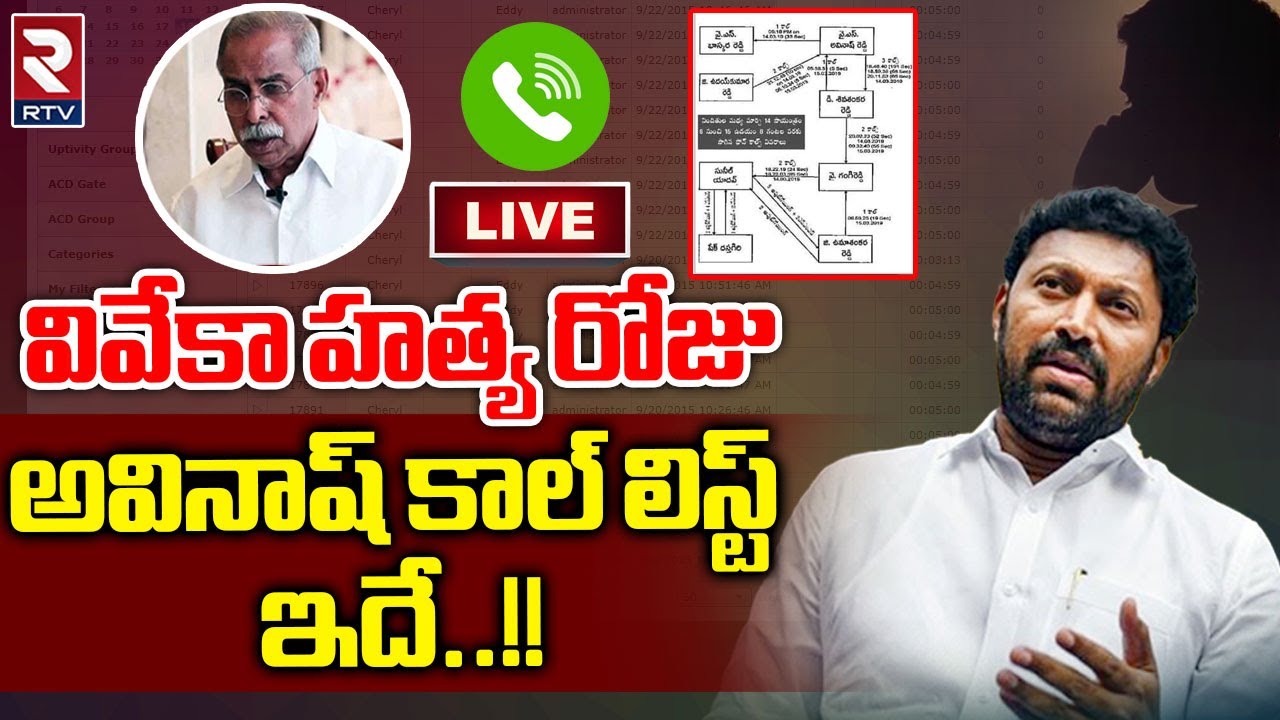 YS Avinash Reddy Call Records Released By CBI | YS Viveka Case | AP Politics | RTV