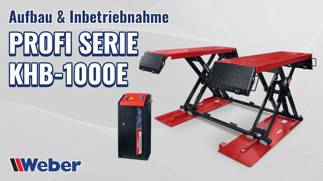 Weber Scherenhebebühne KHB-1000E - Aufbau und Inbetriebnahme bis Dezember 21