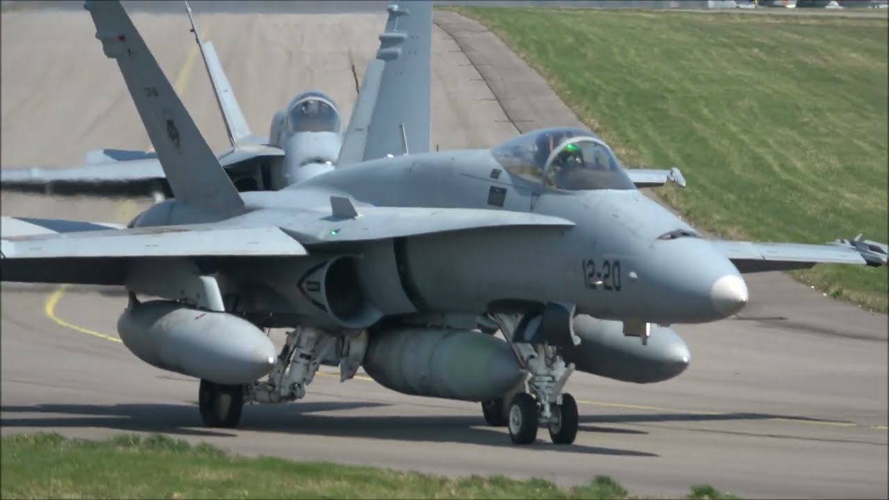Spanish F-18 Hornets at RAF Marham for Exercise Ramstein Flag.
