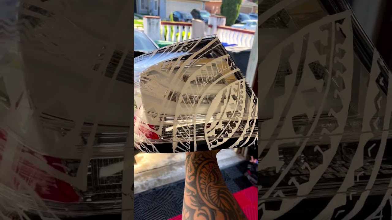 Tail light hand engraving prep #shorts #engraving