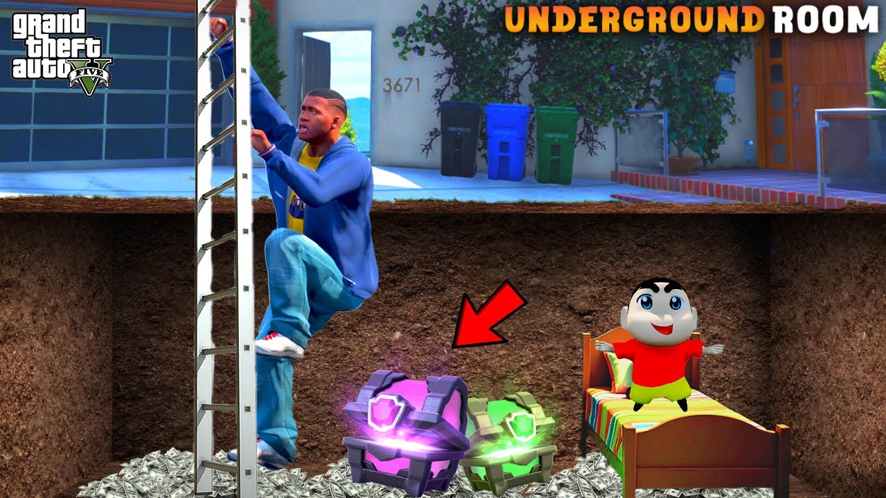 Franklin and Shinchan Found Huge Secret Underground Room In GTA 5 | Paradox FTW