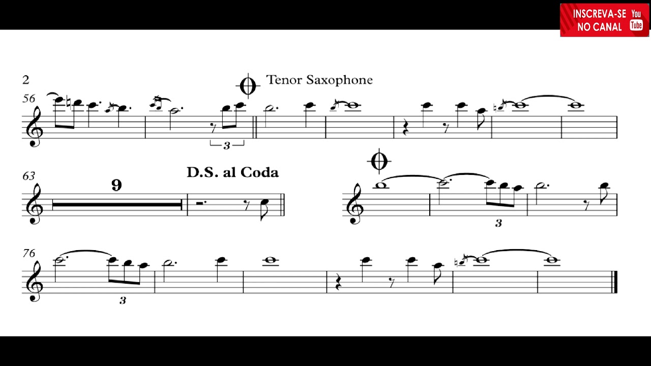 Partitura Endless Love Sax Tenor - Transcrição Romualdo Costa