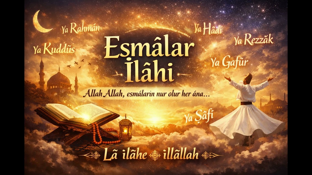 “Esmâ’nın Nuru” Hüseynî Makamı Esmâül Hüsna İlahisi | Ya Rahmân, Ya Vedûd, Ya Nûr – Kalbe Şifa Zikir