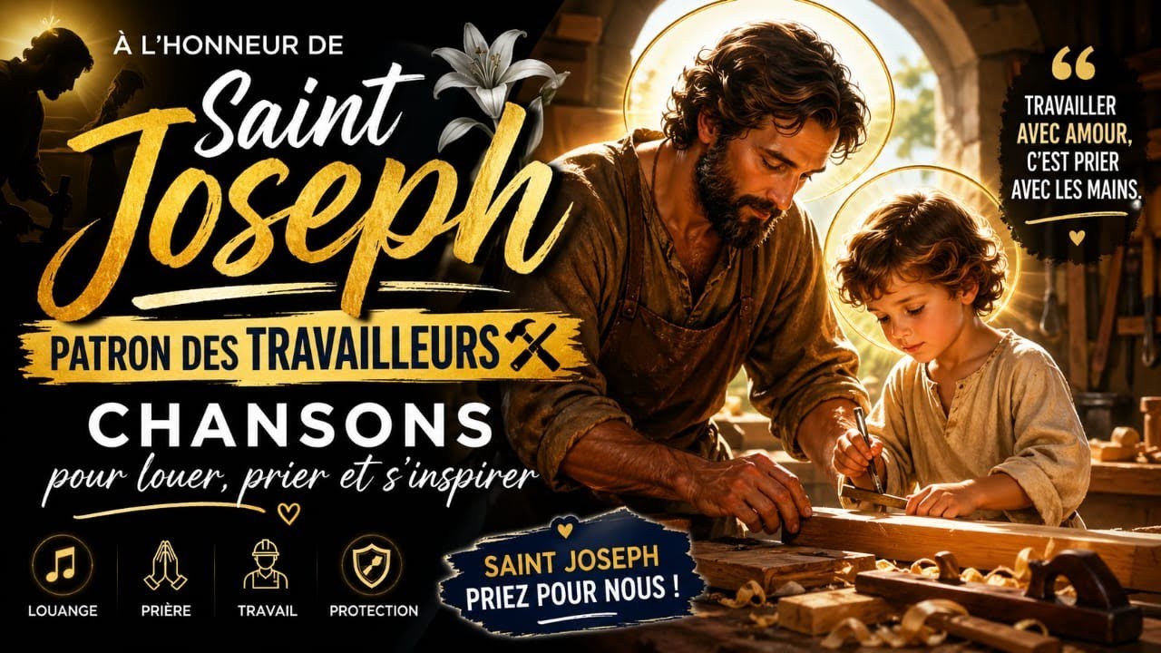 CHANTS &Agrave; SAINT JOSEPH 💼✨ Patron des Travailleurs | Sp&eacute;cial F&ecirc;te du Travail 1er Mai