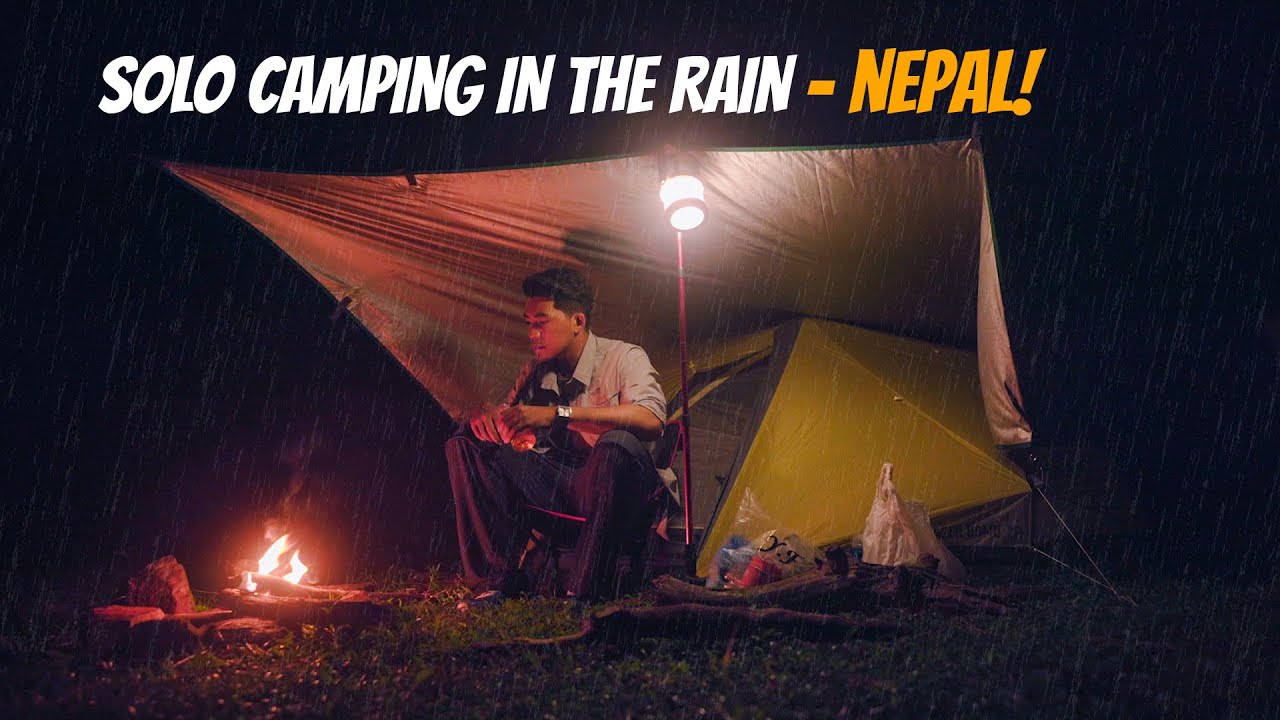 Solo RAIN CAMPING in this beautiful place! 🌧️⛺ (Peaceful & Raw Nature)
