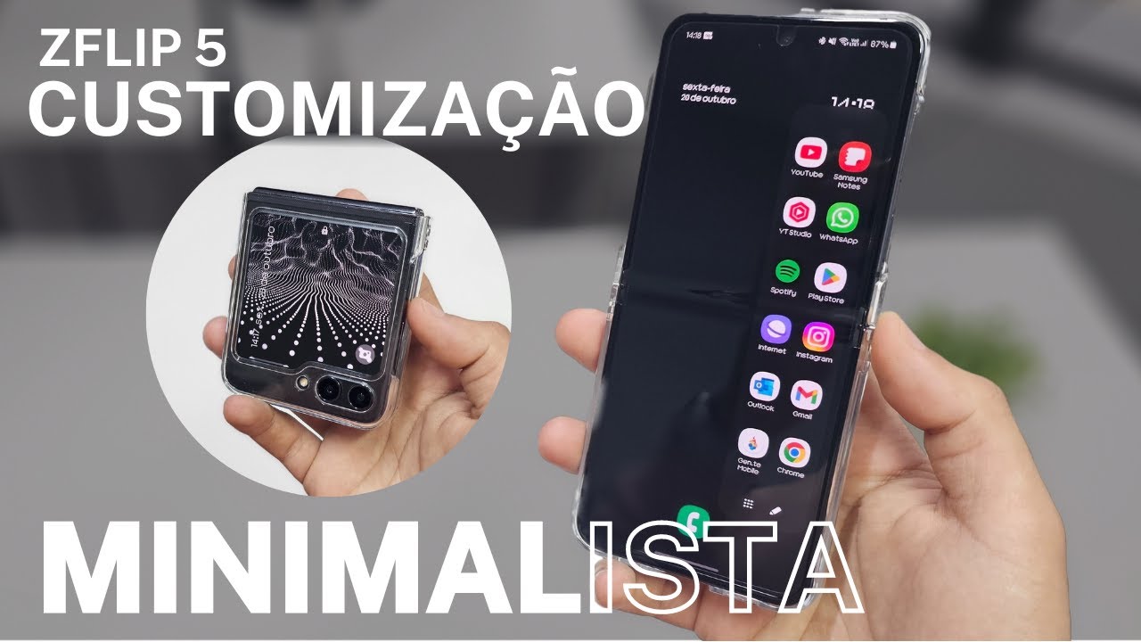 CUSTOMIZAÇÃO MINIMALISTA NO ZFLIP 5 | Customize seu Galaxy