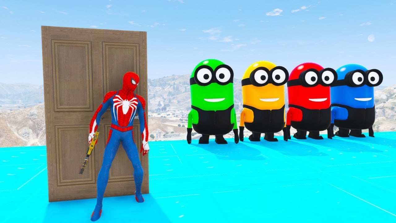GTA 5 Funny Ragdoll Spiderman vs Blue Minion Epic Episode #03